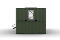 End of the row of shipping container topper units