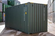 Back of a 20ft New High Cube Shipping Container
