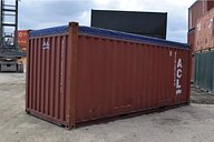 Exterior of 20ft Shipping Container with Open Top