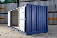 Side Opening Shipping Container in Blue