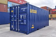 Front and Side View of a 20ft New Tri Door Shipping Container