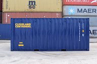 20ft Length Tri Door Shipping Container in Blue