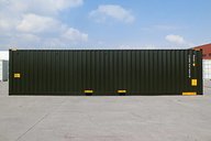 Side View of a 40 Foot High Cube Tunnel Shipping Container