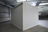 Flat Pack modular office rear corner, off-white finish