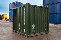 10ft offshore container rear in green