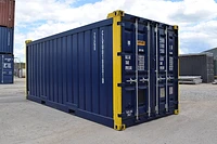 20ft offshore container front in blue