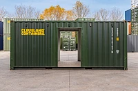 20ft topper unit container in green side view