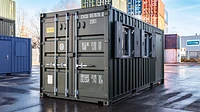 20ft shipping container with windows and personnel door