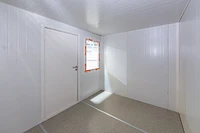 Flat Pack modular office interior from rear corner