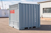Chemical storage container rear