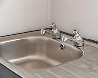 Site accommodation kitchen sink