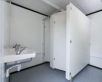 Toilet cubicles and sinks