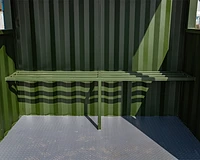 Smoking shelter site accommodation bench