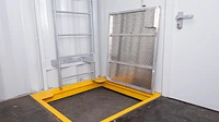 Confined space training unit container with custom interior and hatches