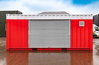 20ft chemical storage container with custom paint and roller shutter