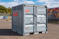 Chemical storage container front