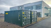 Shipping containers at Great North Air Ambulance