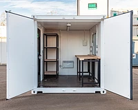 10ft white workshop shipping container conversion