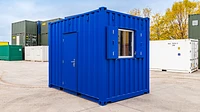 10ft shipping container with personnel door and window