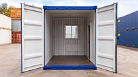 10ft shipping container interior with window fitted