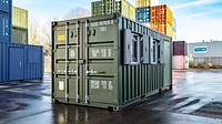 20ft shipping container with windows and door