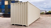 40ft container rear painted in beige