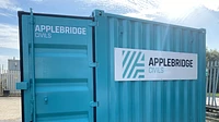 Container with custom paint and signage