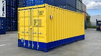 Shipping container with custom paint