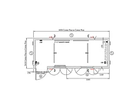 Specification drawing for 20ft office accommodation unit