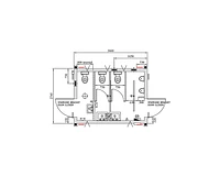 Specification drawing for 2+1 toilet block accommodation unit