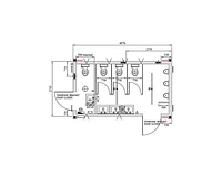Specification drawing for 3+1 toilet block accommodation unit