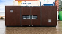 20ft Chemical Storage Container Doors Closed