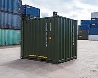 10ft new shipping container in green