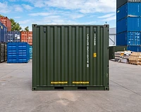 10ft new shipping container in green