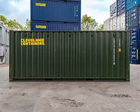 20ft new (one trip) shipping container in green RAL 6007