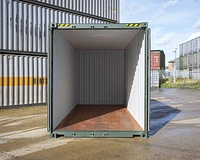 20ft High Cube Container Green Doors Open