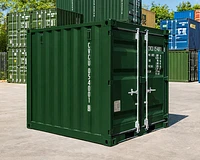 8ft shipping container in green