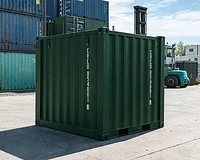 8ft shipping container in green