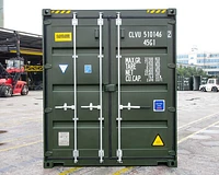40ft High Cube Shipping Container Green Front 