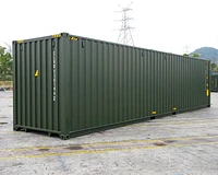 40ft High Cube Shipping Container Green Back
