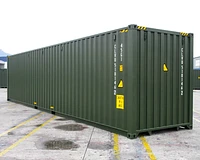 40ft High Cube Shipping Container Green Back