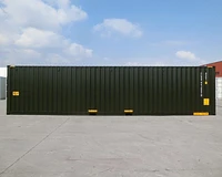 40ft Tunnel High Cube Container Green Side View