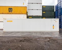 Side View of 40ft High Cube Refrigerated Shipping Container