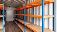 Racking in Large Shipping Container