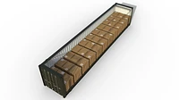 45ft Pallet Wide Container Filled With 33 Euro Pallets 