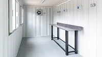 Container welding workshop interior