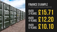 Price per unit for 10 x 20ft containers over 3, 4, and 5 years