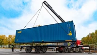 Delivery of container for firework storage