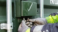 Container with security locks 