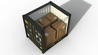 10ft Container Holding 5 Euro Pallets
